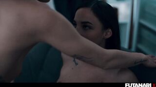 Futa Girl-girl Stepsisters - Tgirl T-girl Boinks & Creampies Nerdy Platinum-blonde Woman