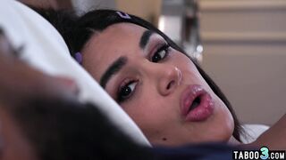 Curious BBC guy discovering his wifes latina TS stepsisters Eva Maxim holes