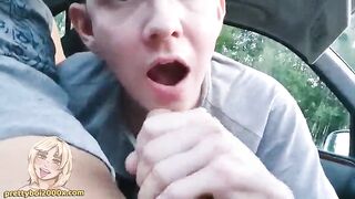 Deep-throating a Man in His Truck Till He Spunks - prettyboi2000x