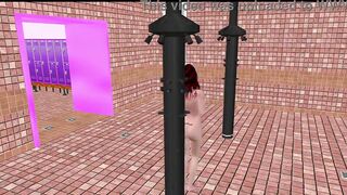 Wondrous She-creature Bashes Inviting Posture Then Locker Bedroom Bathroom THREE DIMENSIONAL Manga porn