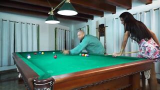 Inhaled the traveca's trouser snake after snooker