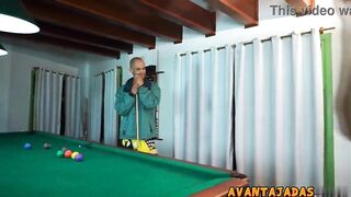 Inhaled the traveca's trouser snake after snooker