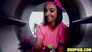 Chinese COUGAR rides bodacious Latina and immense prick she-creature with a strap on dildo