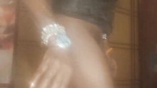 Ryding That Meatpipe Mature Chocolate Trans Solo With Plaything