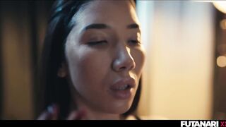 Tgirl Gets bigger Futa Pink cigar - Solo Transgirl Guts Climax With Explosions of SPUNK