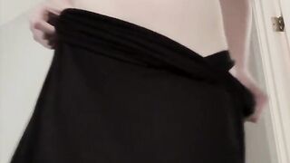 Naturally Super-sexy Trans Lady De-robe Taunt Solo