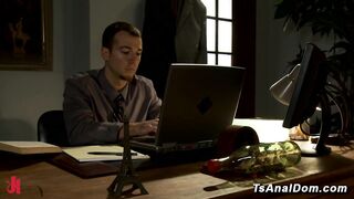 Natassia Dreams [censored] Fucks Alex Shoots In His Office Hardcore TS Domination