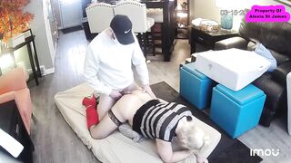 BLOND T-GIRL TAKES HIS SCHOOL SPEAR IN HER BOOTIE ALEXIA ST JAMES