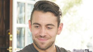 I anal bareback my small tits trans fellow student in class