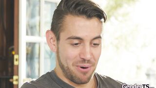 I anal bareback my small tits trans fellow student in class