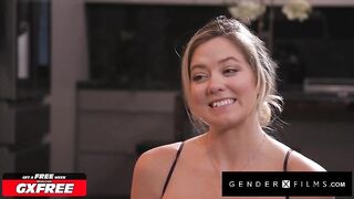 GENDERX FILMS - Red-hot Wife Sees Trans Honey Spin Pound Her Hubby Back To Life