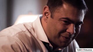 Light-haired trans Emma Rose barebacks stepparent