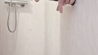 Sissy takes BIG BLACK COCK in the bathroom