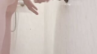 Sissy takes BIG BLACK COCK in the bathroom