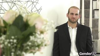 Sucked off and anal fucking my hot tgirl bride Natalie Mars