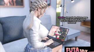 FUTA 3DX - Super-fucking-hot Light-haired Inhales and Smashes Futa Brown-haired's Big Dinky