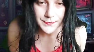 White Womanish Pretty Sissy in Sweet Cut-offs Arse Dance