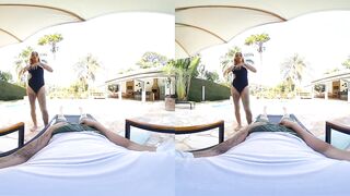 Insatiable Latina Tgirl Mannuela Silva Gets Pulverized by the Pool