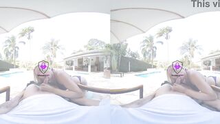 Insatiable Latina Tgirl Mannuela Silva Gets Pulverized by the Pool