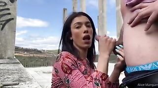 Alice marques outdoor blowjob