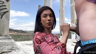Alice marques outdoor blowjob
