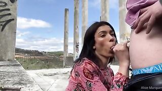 Alice marques outdoor blowjob
