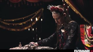 Gal Drinking Ladyboy Jizm - Ginger-haired Transfixed Into Obedience by Futa Witch