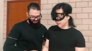 JAPINHA CDZINHA GAVE HER CABOOSE TO 2 NYMPHS AND TOOK A DOUCHE OF JIZZ - ACCOMPLISH ON CRIMSON - EVEZZINI