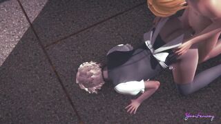 Yaoi Femboy - Erik costume play maid no condom