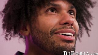 Aliya Brynn gags on cock while another bi dick wrecks her dripping pussy