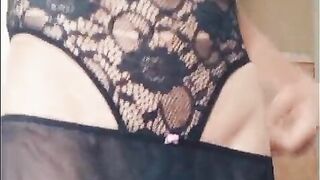 CrossDresser showcase father's fucktoy.