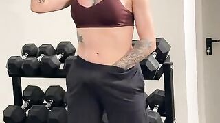 Subscribe now to witness the ample-dicked transvestite, the muse of Latin porno, having a solo climax at the gym.
