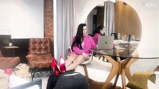 Monstrous Knob T-model Manager Requests Fuckfest From Her Job Applicant - Rosy Vag