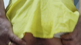 Cross dresser monster dildo anal