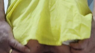 Cross dresser monster dildo anal