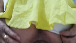 Cross dresser monster dildo anal