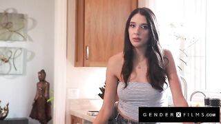 GENDERX FILMS - Grizzly Hubby Takes Trans Bombshell As Wifey Looks On