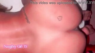 Dp Bum sex DOUBLE PENETRATION at trans culo and jism face frosted