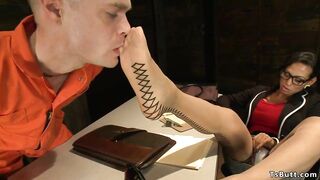 Ladyboy lawyer rectal smashes customer