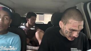 Fucky-fucky in the van inbetween pals before traveling.