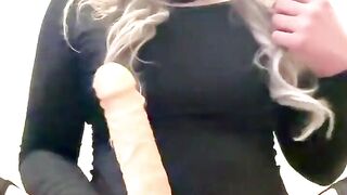 femboy energetically moves his butt sex on the faux-cock, faps off and pops terrifically