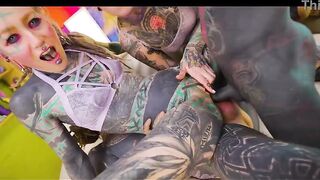 Wild GGBB Rectal double anal invasion DOUBLE PENETRATION with Messy Oral jobs and A2M Spunk Have fun
