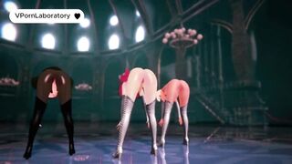 Trio spectacular trannies dancing bare