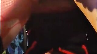 Trans Superslut's Little Rectum Prays for Attention ,Then She Pops All Over Her Own Face
