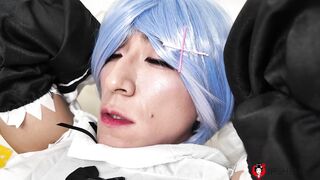 Chinese sluttiest she-male Akira Minami gets rectal pulverized in a maid uniform.