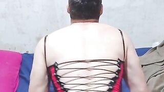 Providing head with her clothes on