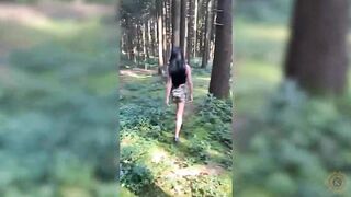 TRANSSEXUAL Kimberlee Smashes In The Forest