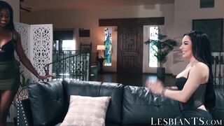 Nicole Kitts dark tasty twat cum showered by trans Ariel Demure