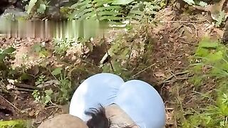 Big-chested Amy Solo In The Forest
