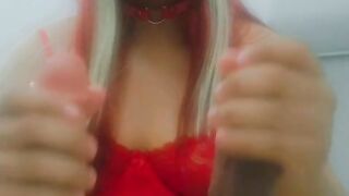 Toying Super-naughty in Crimson